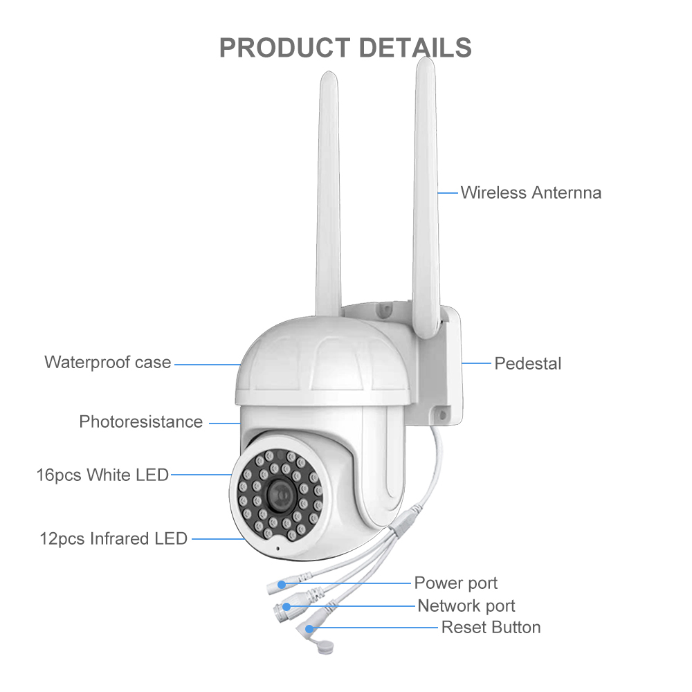 Mini PTZ Camera WiFi CCTV Camera