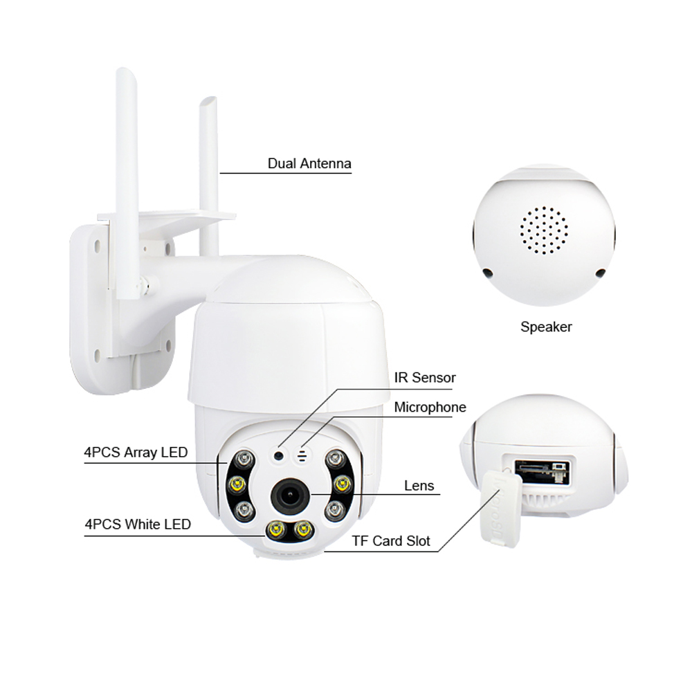 Factory Wholesale Waterproof New Model Full Color Wifi Intelligent Security Wireless Camera