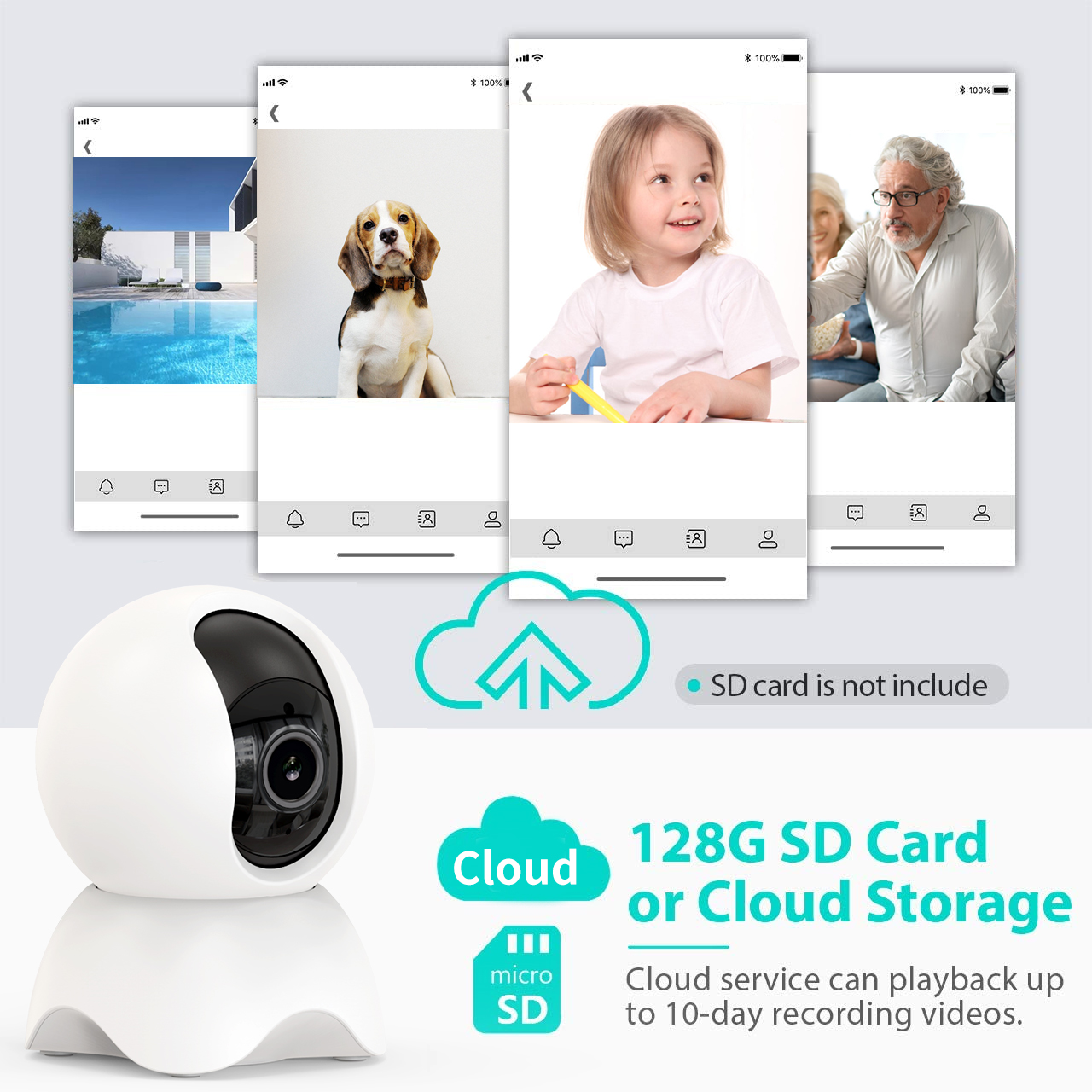 Home security camera smart echo show/google home support 2MP/3MP HD P2P wireless CCTV indoor wifi mini IP camera