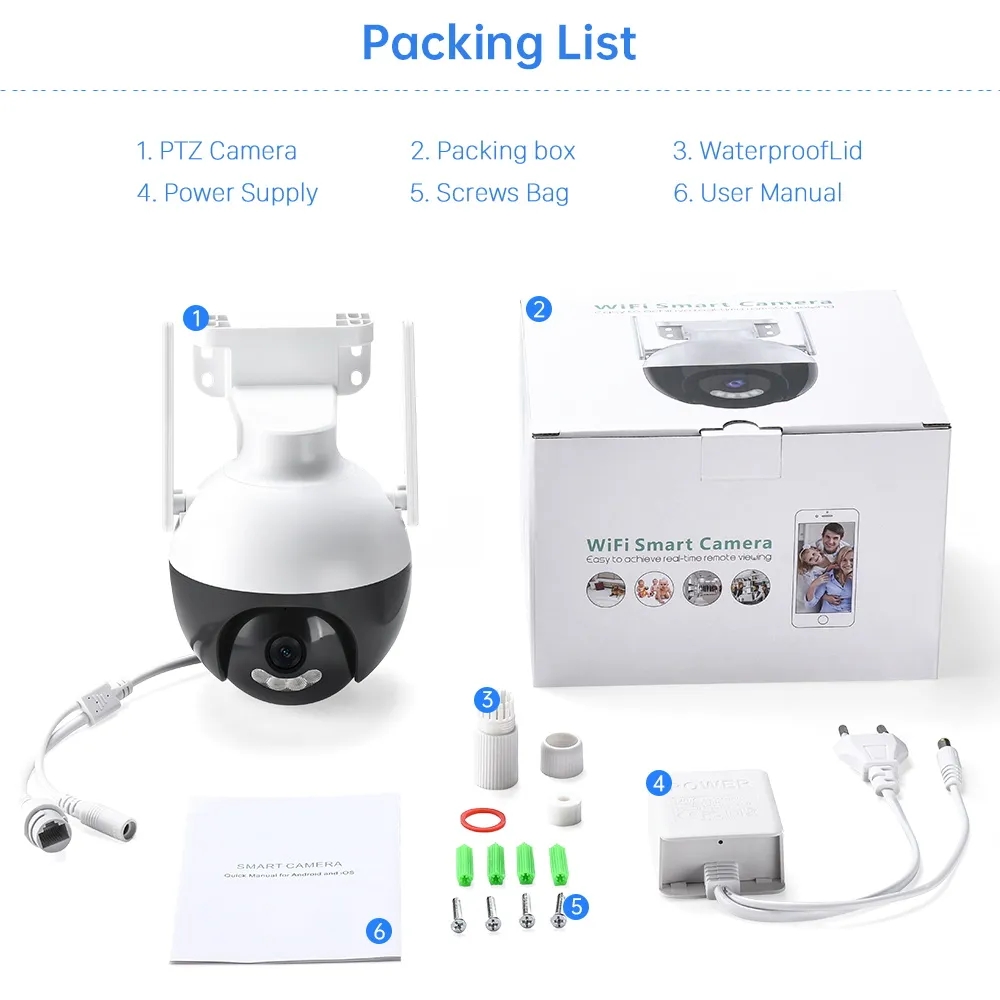 High Quality New Products Outdoor 4MP Ptz Camera 180 Degree Wide Angle Ip Camera Auto Tracking Outdoor Ptz Camera