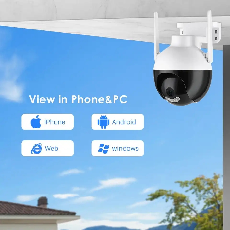 High Quality New Products Outdoor 4MP Ptz Camera 180 Degree Wide Angle Ip Camera Auto Tracking Outdoor Ptz Camera